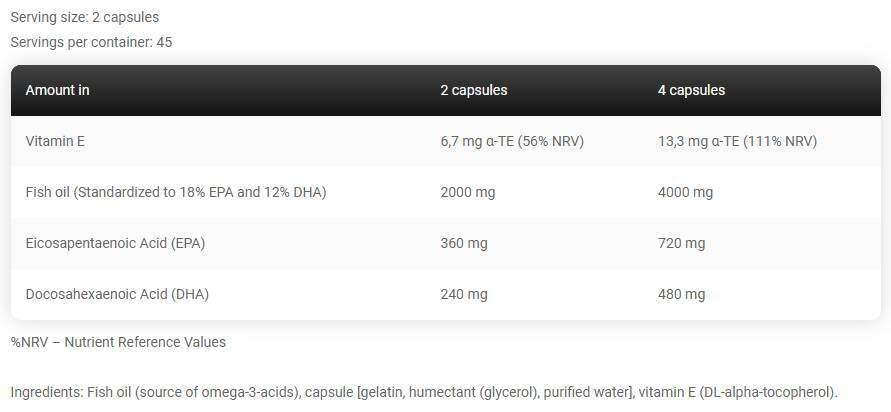 <tc>Kevin Levrone</tc> Omega 3/Olio di pesce [90 capsule di gel, 45 dosi]
