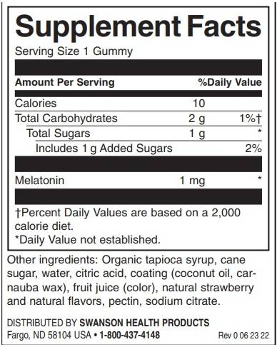 Caramelle gommose alla melatonina per bambini 1 mg | Fragola 60 Compresse masticabili