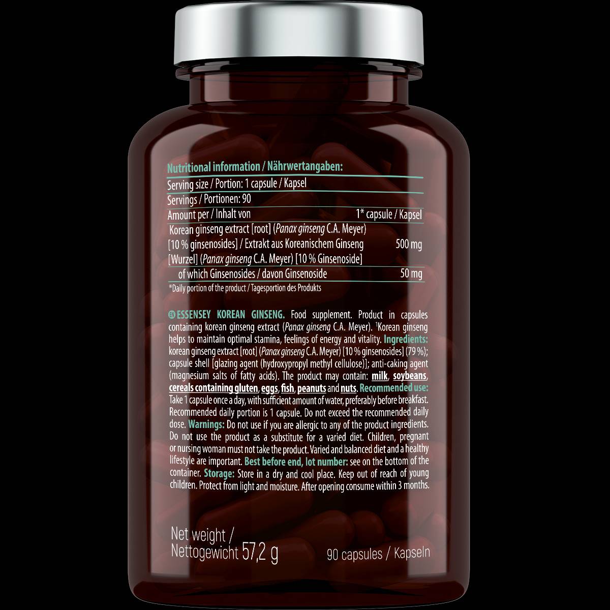 Ginseng Coreano 500 mg - 90 capsule
