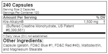 Capsule Kre-Alkalyn EFX - 240 capsule