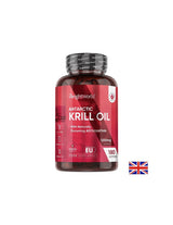 Cura del cuore, del cervello e della vista - Olio di krill antartico 600 mg, 180 capsule softgel - Olio di krill