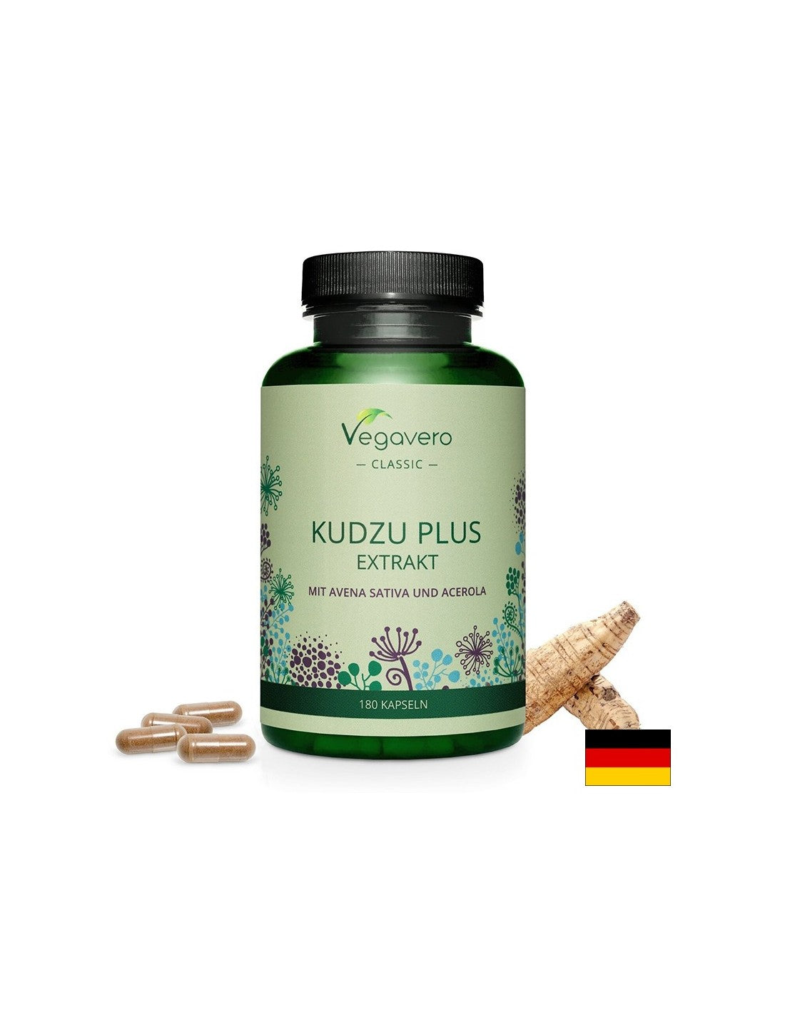 Kudzu Plus Extrakt - Kudzu più Avena e Acerola, 180 capsule