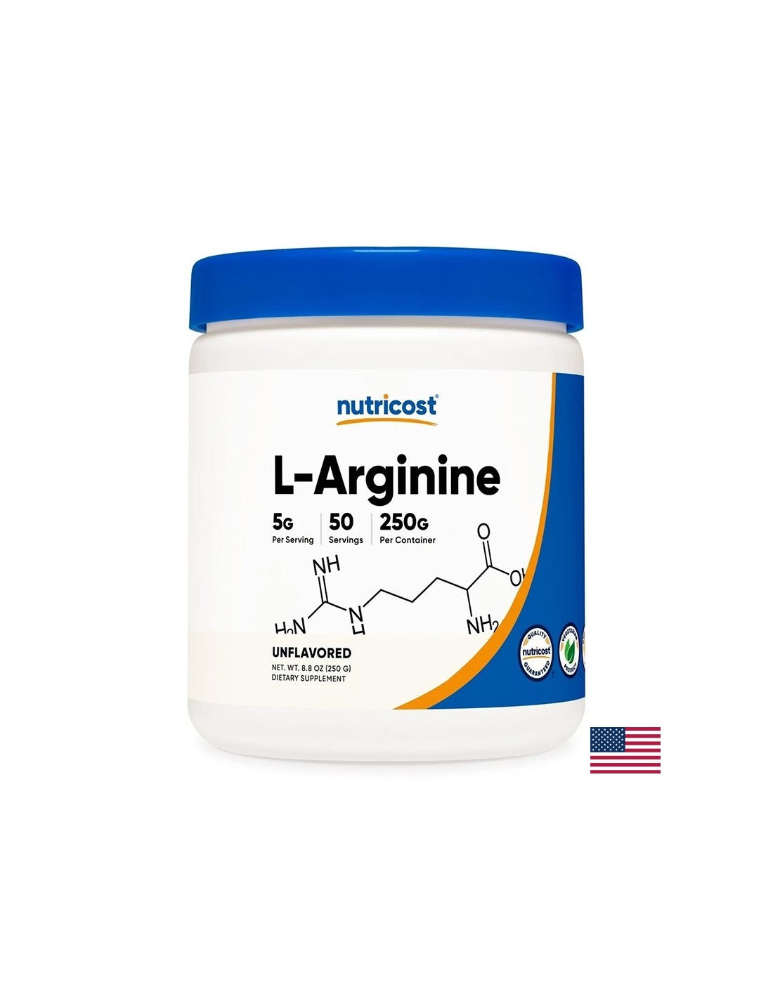 Energia e massa muscolare - L-Arginina, 5000 mg x 250 g, polvere
