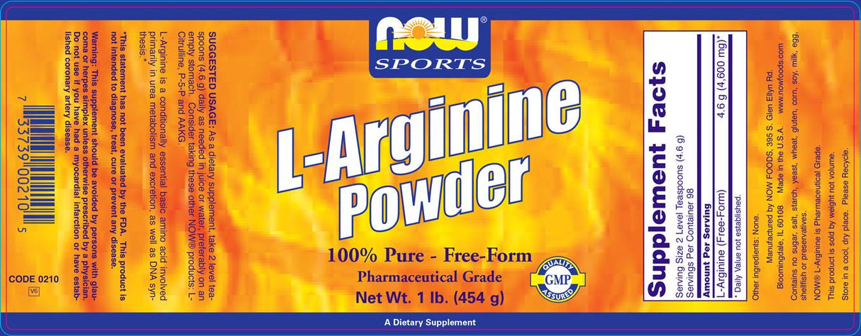 Polvere di L-Arginina - 454 grammi
