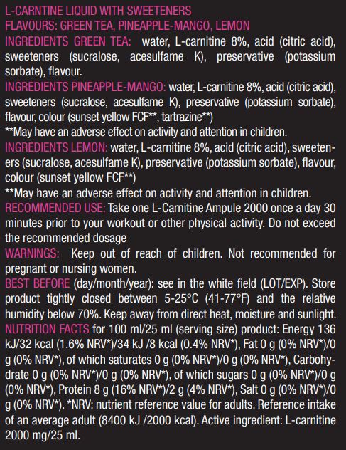 L-Carnitina 2000/20 Amp.