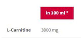 L-Carnitina 3000 Resistenza sportiva | Colpo - 100 ml