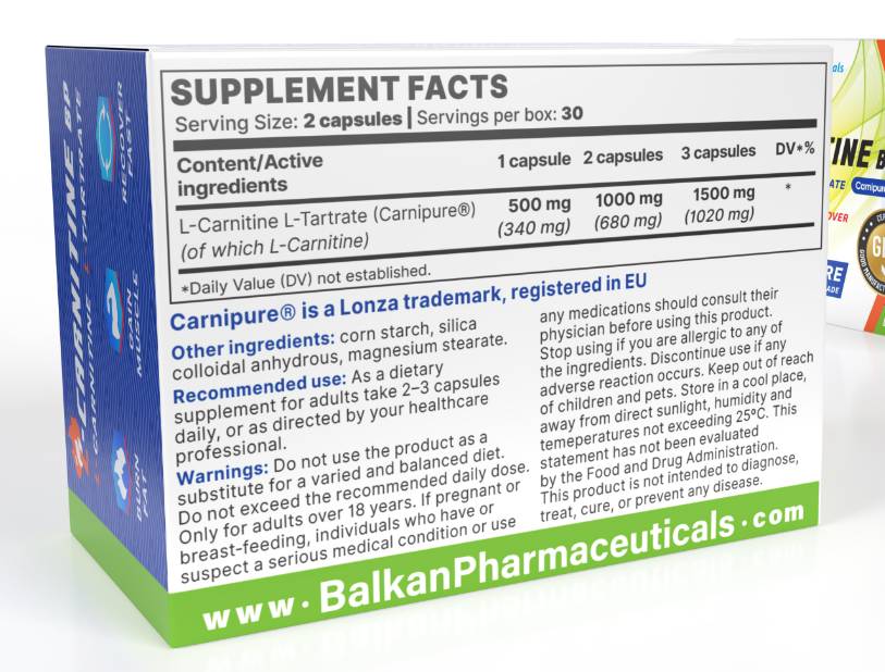 L-Carnitina BP | Carnipure® - 60 capsule