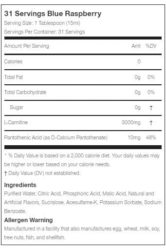 L-Carnitina Liquida XS 3000 473 ml