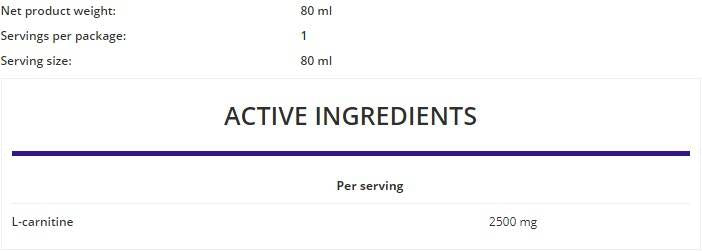 L-Carnitina Shot 80 ml