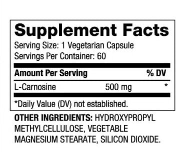 L-Carnosina 500 mg/60 Capsule