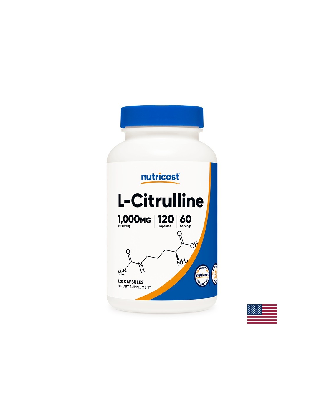 Massa muscolare - L-Citrullina (L-Citrullina), 1000 mg/120 capsule <tc>Nutricost</tc>