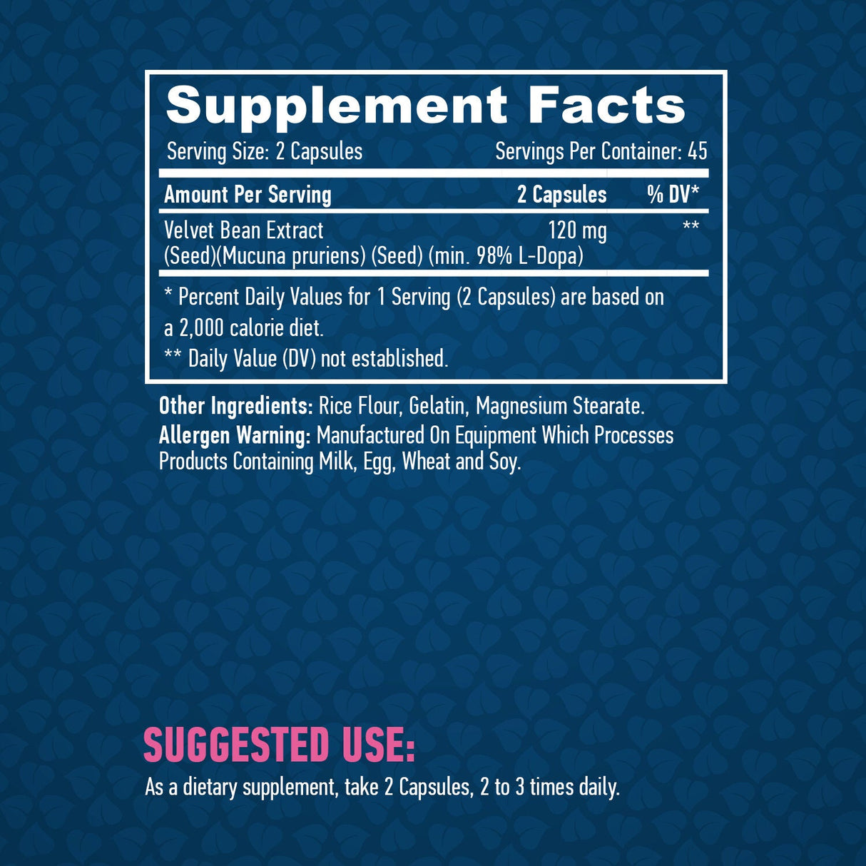 L-DOPA/Estratto di Mucuna Pruriens/ 90 Caps.