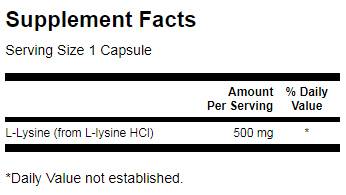 L-Lisina 500 mg - 100 capsule