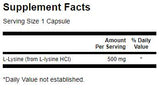 L-Lisina 500 mg 300 capsule