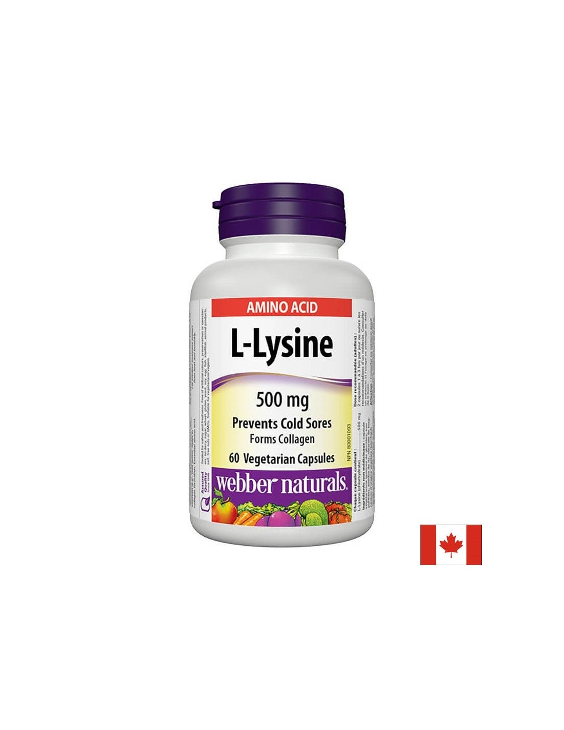 L-Lisina 500 mg - L-lisina – Sistema immunitario, 60 capsule