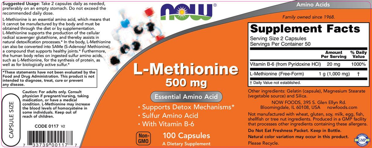 L-Metionina - 100 capsule