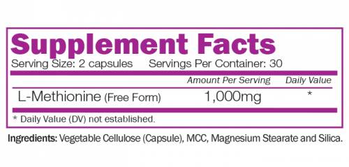 L-Metionina 1000 mg 60 capsule