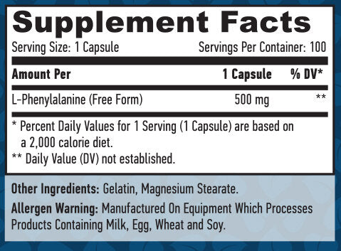 L-Fenilalanina 500mg/100 Capsule