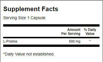 L-Prolina 500 mg - 100 capsule