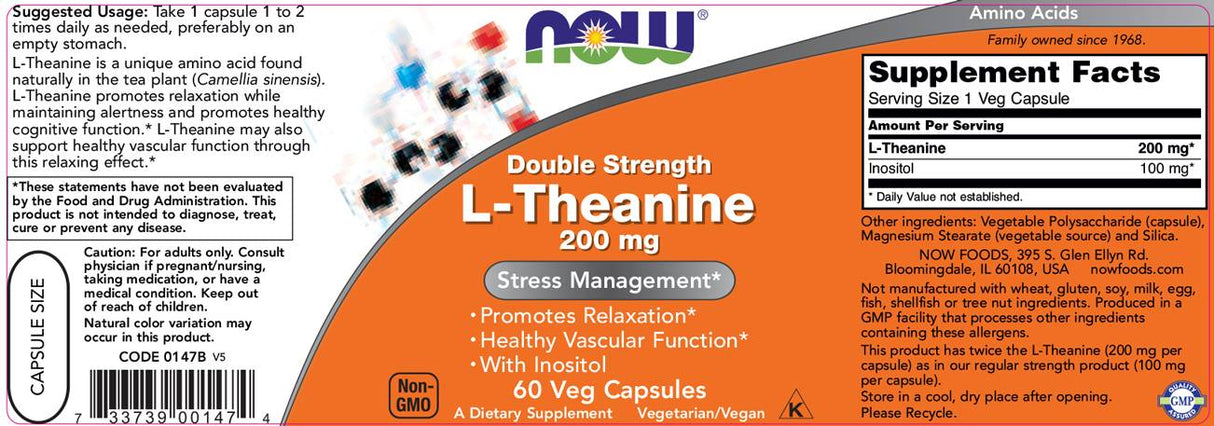 L-teanina 200 mg/doppia potenza - 60 capsule