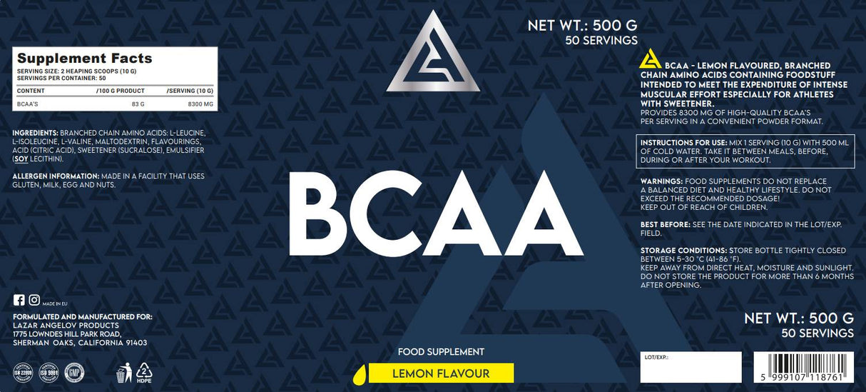 LA BCAA in polvere - 500 grammi