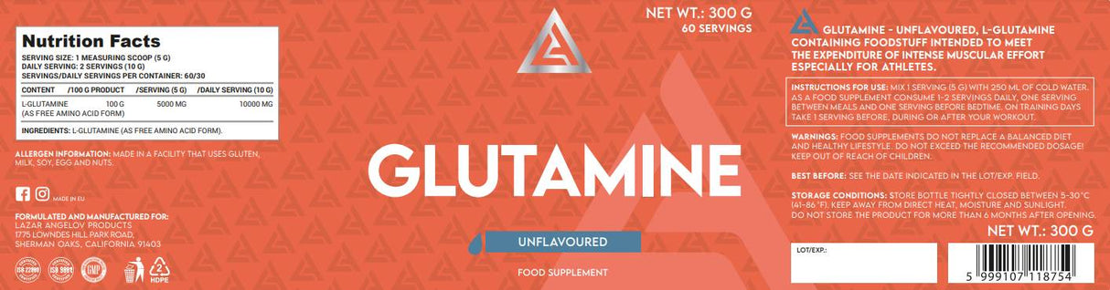 Polvere di glutammina LA - 300 grammi