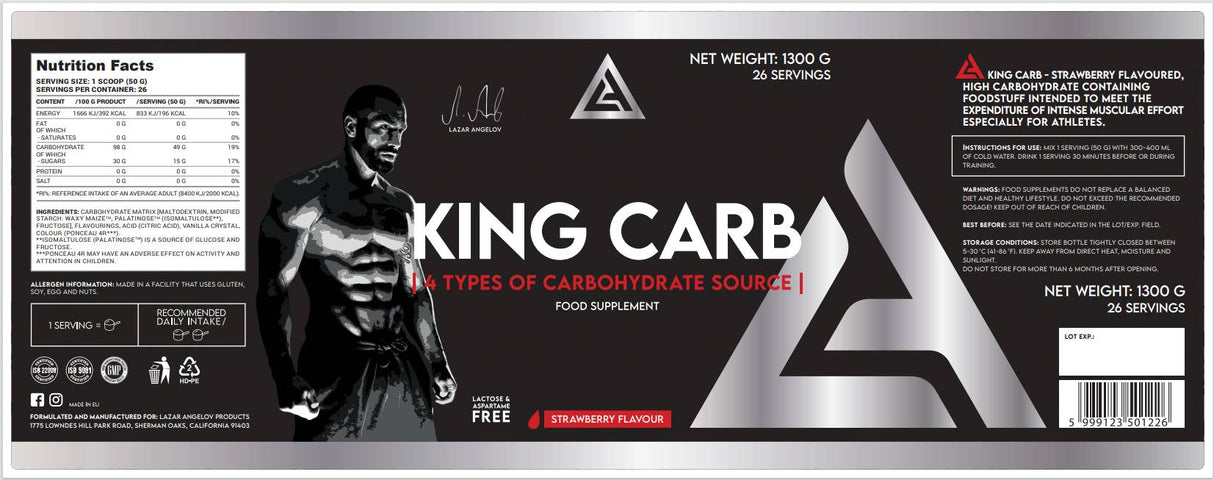LA King Carb | Matrice di carboidrati di 4 tipi: 1300 grammi