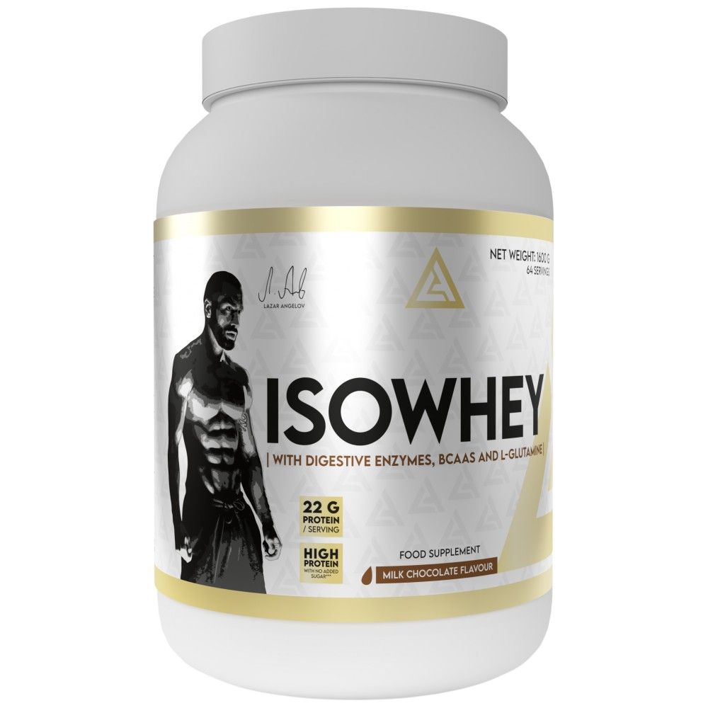 IsoWhey | Proteine ​​del siero del latte isolate con enzimi digestivi, BCAA & Glutammina - 1600 grammi