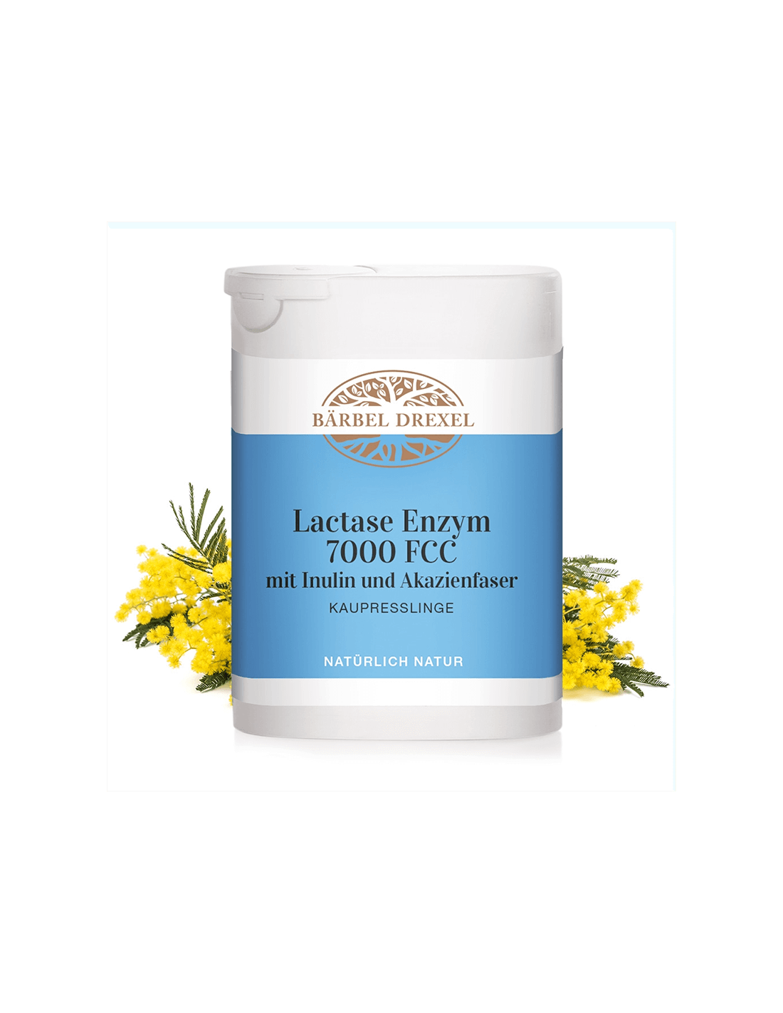 Lactase Enzym 7000 FCC con inulina e fase attiva/enzima lattasi, 75 compresse masticabili <tc>Bärbel Drexel</tc>