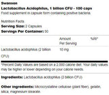 Lactobacillus Acidophilus 1 miliardo di CFU 100 capsule
