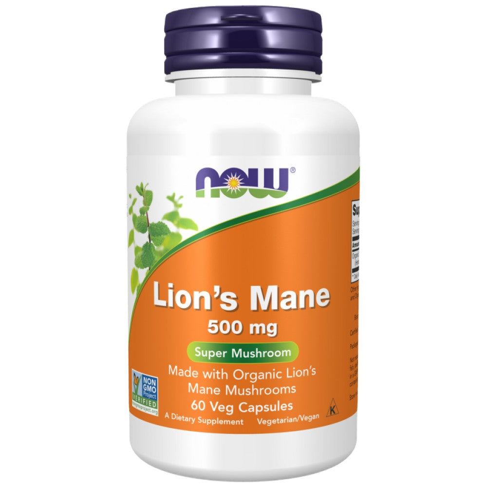 Criniera di leone 500 mg | A base di funghi criniera di leone biologici - 60 capsule