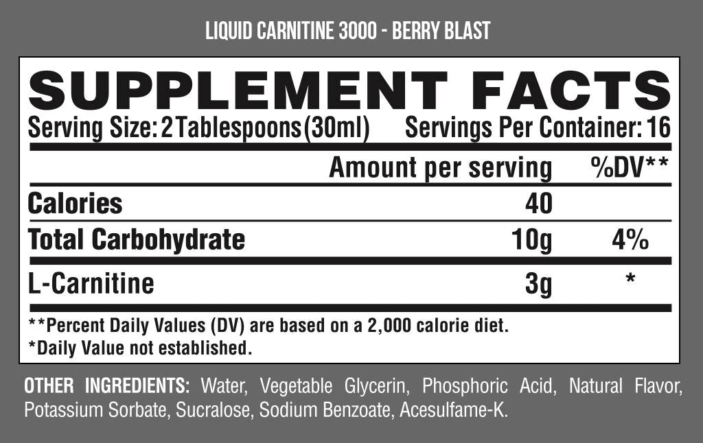 L-Carnitina liquida 3000 - 473 ml