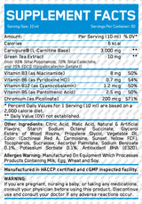 L-Carnitina liquida 3000mg + Tè verde - 0,500 KG