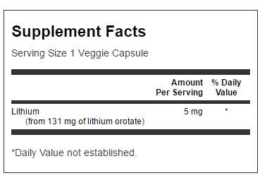 Litio Orotato 5 mg 60 capsule