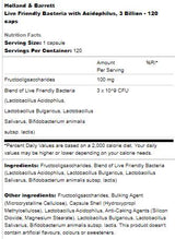 Batteri amici vivi | Con Acidophilus 3 Billion - 120 capsule