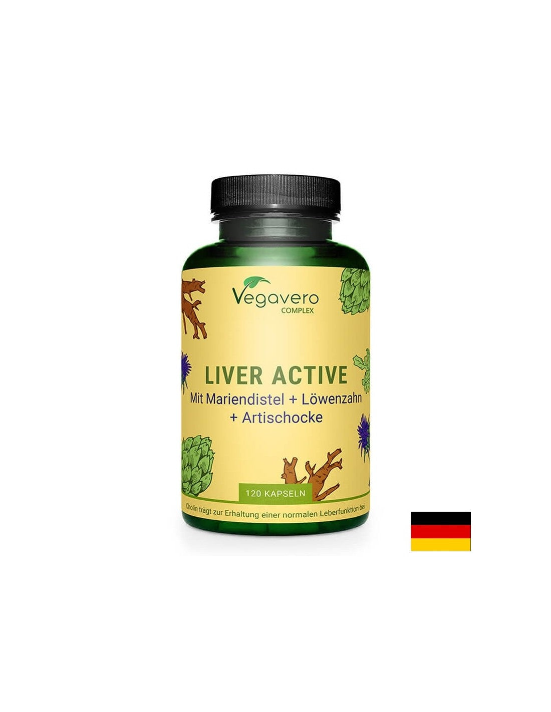 Liver Active Complex/Miscela di erbe per il fegato, 90 capsule, 100% vegano <tc>Vegavero</tc>