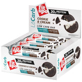 Barrette proteiche LoCarb | Biscotti chetogenici & Crema - 12 x 60 grammi