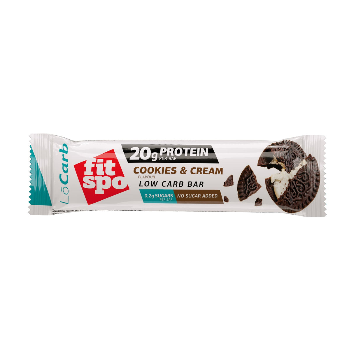 Barrette proteiche LoCarb | Biscotti chetogenici & Crema x 60 grammi