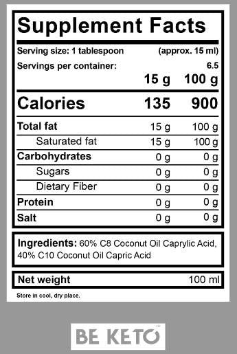 Olio MCT Liquido C8+C10 - 500 ml