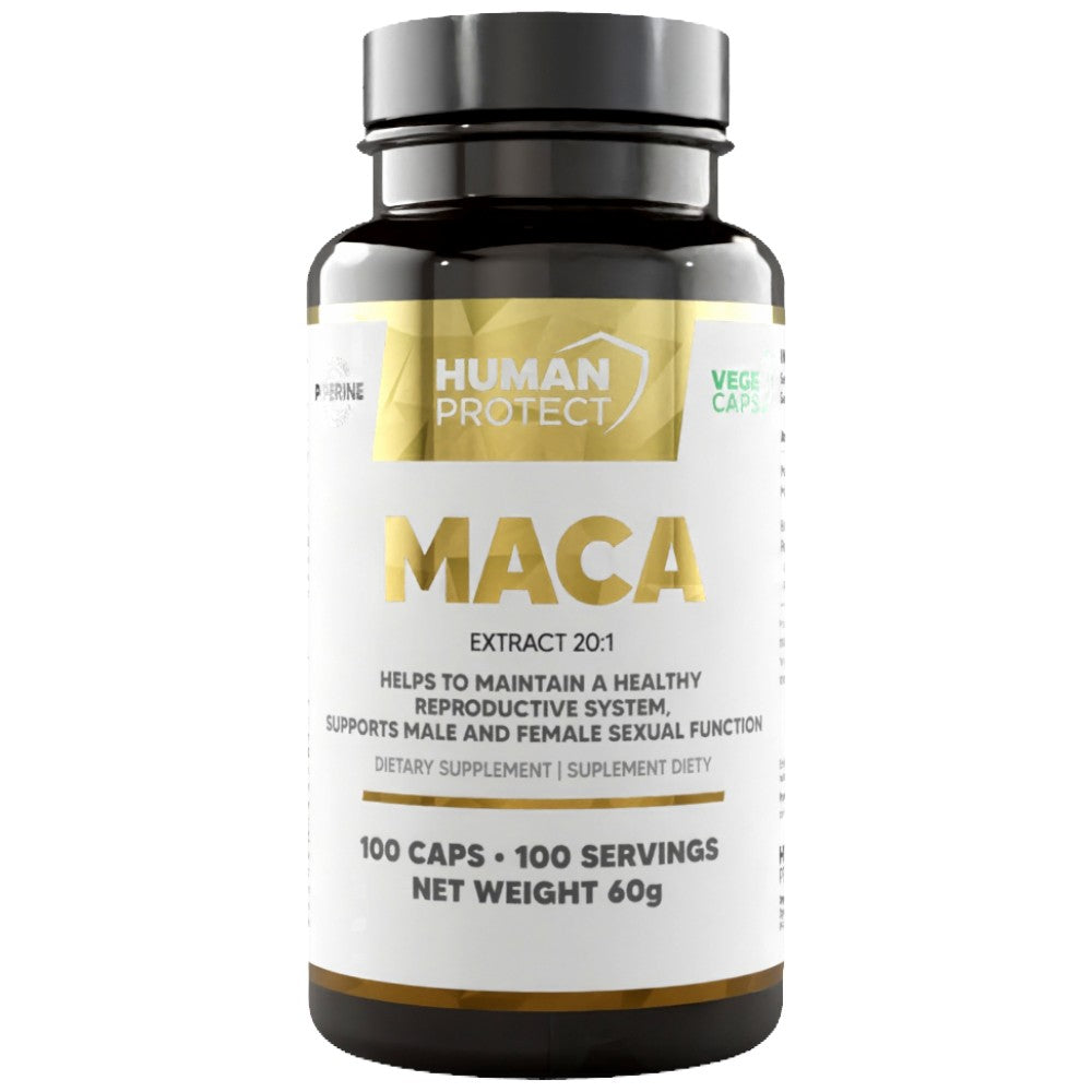 Maca 500 mg | con Estratto di Pepe Nero - 100 capsule