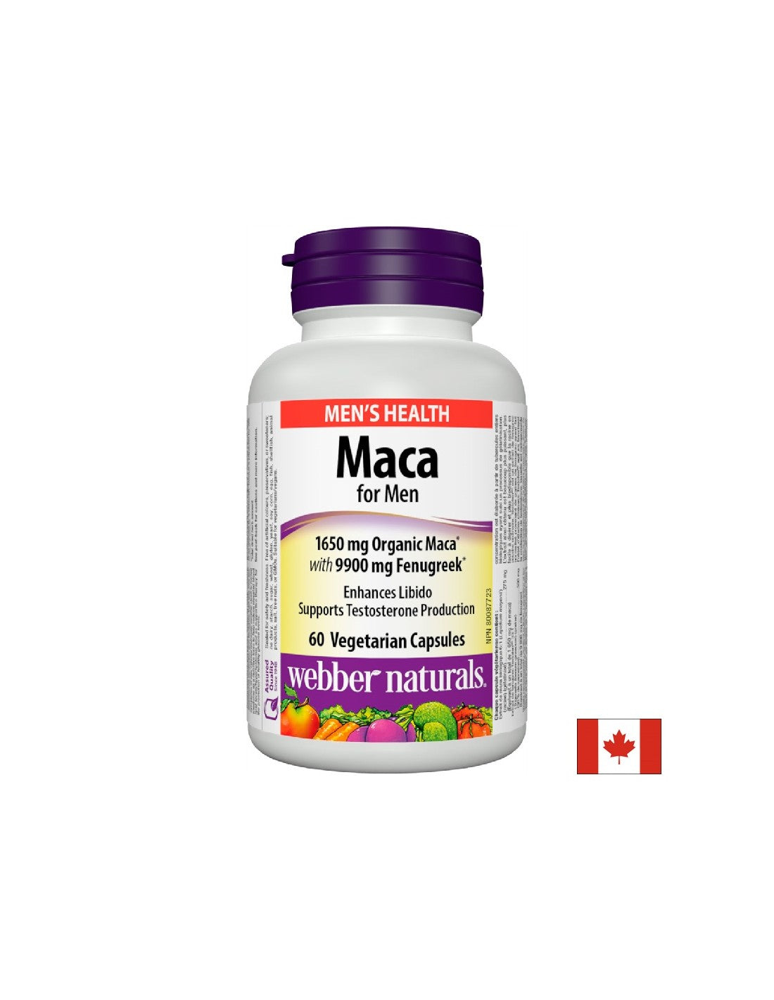Maca per uomo x 60 capsule <tc>Webber Naturals</tc>