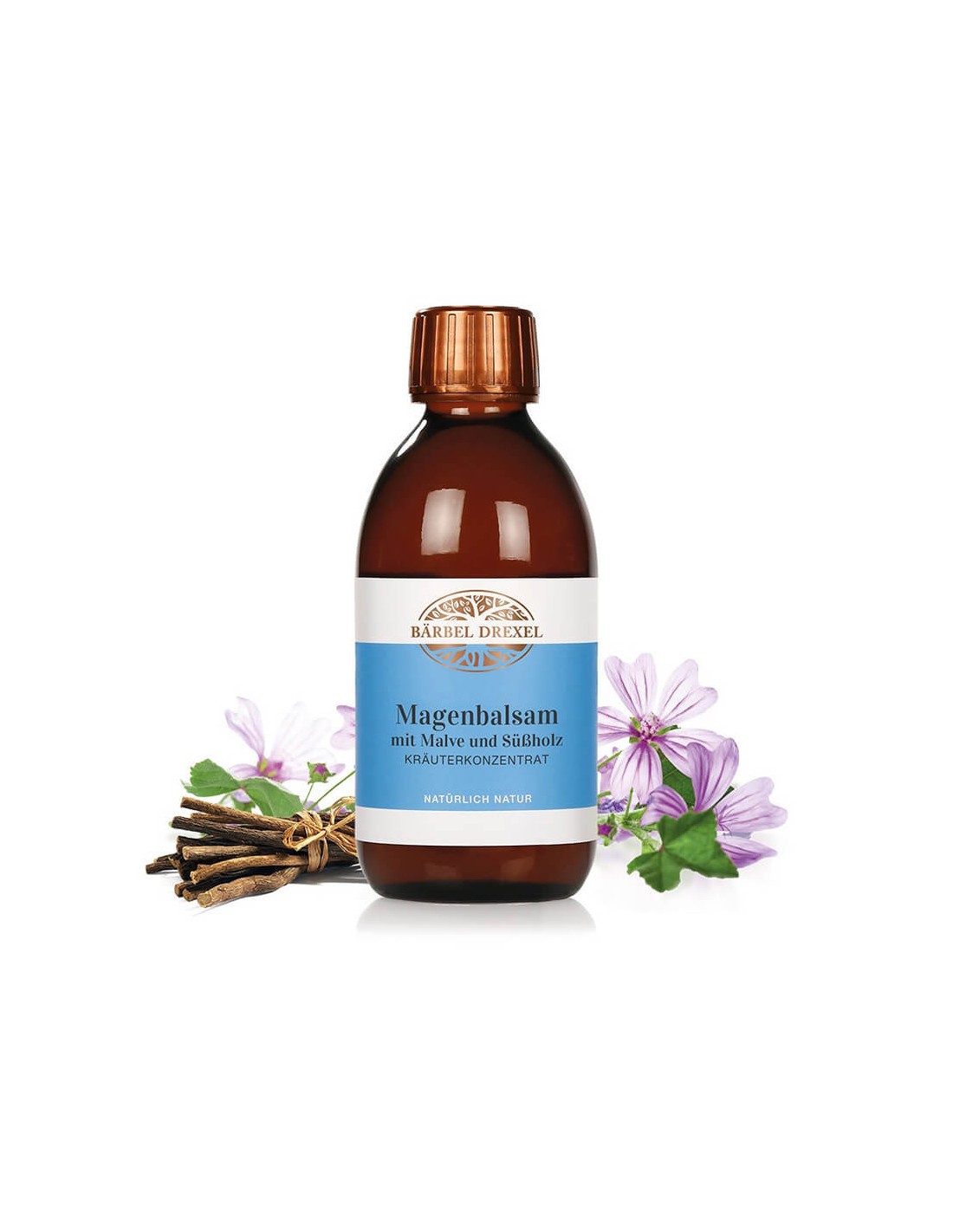 Magenbalsam mit Malve und Süßholz Kräuterkonzentrat/Balsamo per lo stomaco con concentrato di malva e liquirizia, 250 ml <tc>Bärbel Drexel</tc>