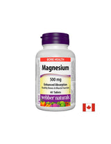 Magnesio 500 mg x 60 compresse ad assorbimento ottimale <tc>Webber Naturals</tc>