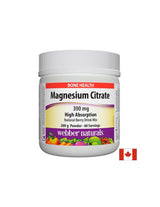Citrato di magnesio - Citrato di magnesio altamente assorbibile 300 mg, 200 g di polvere al gusto di frutti di bosco <tc>Webber Naturals</tc>