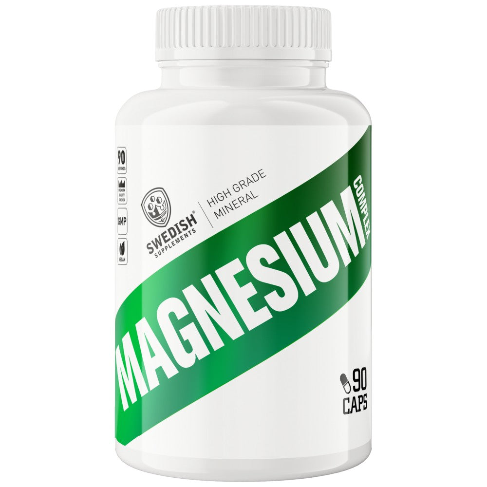 Complesso di magnesio | Matrice di 4 tipi ~ Citrato, ossido, gluconato, bisglicinato - 90 capsule