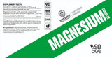 Complesso di magnesio | Matrice di 4 tipi ~ Citrato, ossido, gluconato, bisglicinato - 90 capsule