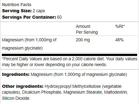 Magnesio Glicinato 200 mg - 120 capsule
