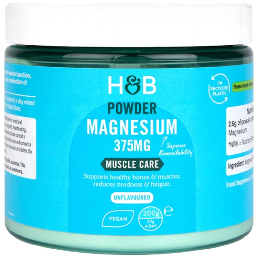 Polvere di magnesio 375 mg | Citrato di magnesio - 200 grammi