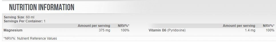 Shot di magnesio + vitamina B6/60 ml
