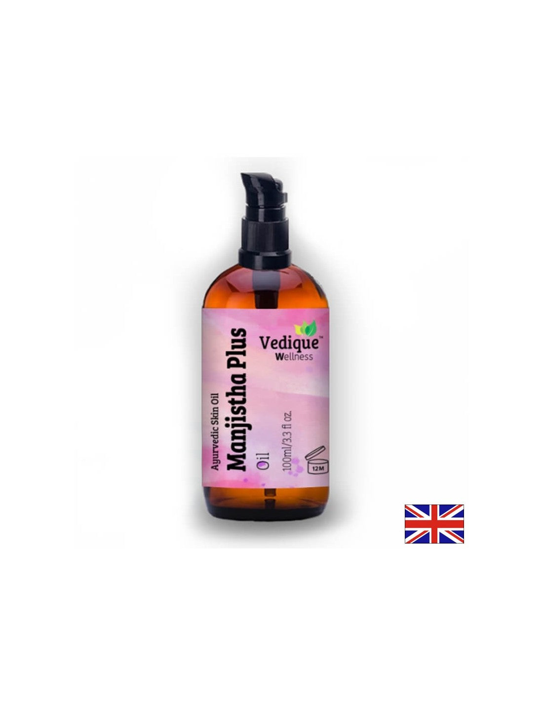 Olio da massaggio per il viso Manjistha Plus (Manjistha) - per acne, eczema, psoriasi, prurito, 100 ml